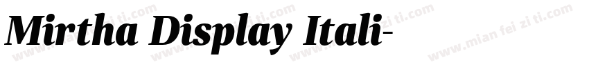 Mirtha Display Itali字体转换